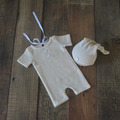 Avezano Newborn Photography Outfit Baby Romper Two Piece Set