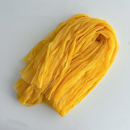 Avezano Water Ripple Double-Sided Pleated Scarf Photography Prop