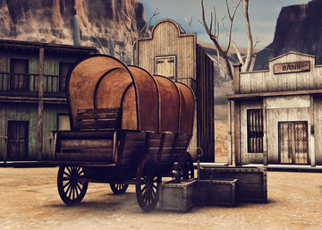 Avezano Retro Carriage and Baggage Photography Background