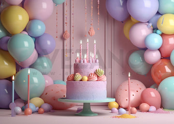 Avezano Purple Balloon Party Birthday Photography Background