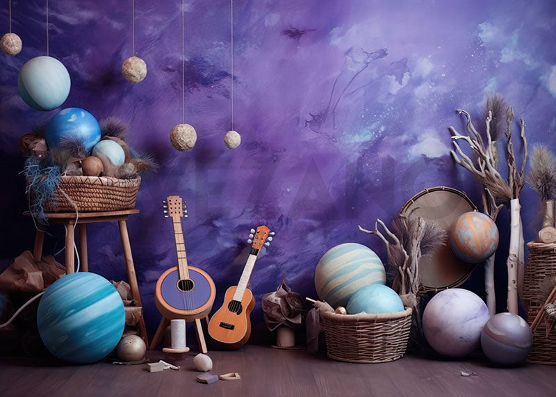 Avezano Purple Planet Photography Background