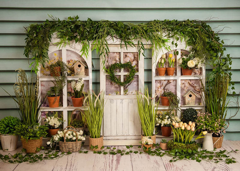 Avezano Little Grass Hut in Spring Photography Background-AVEZANO