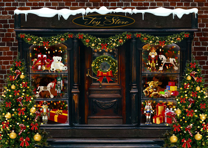 Avezano Christmas Toy Store Photography Background-AVEZANO