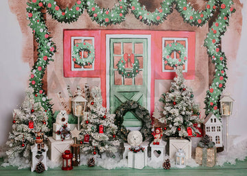 Avezano Christmas Painting Wall Party Photography Background-AVEZANO