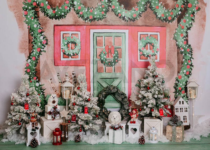 Avezano Christmas Painting Wall Party Photography Background-AVEZANO