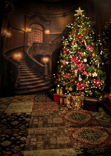 Avezano Christmas Tree Photography Backdrop-AVEZANO
