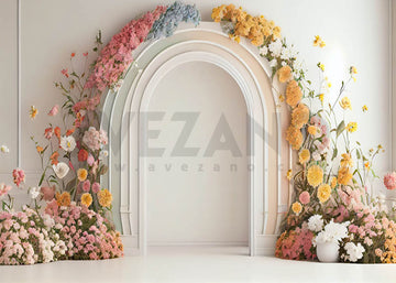 Avezano Flower Arch Party Birthday Photography Backdrop-AVEZANO