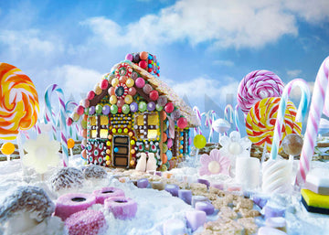 Avezano Candy House lollipops Birthday Party Photography Background-AVEZANO