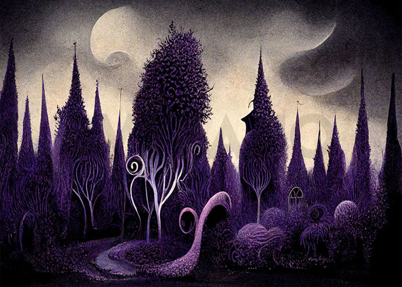 Avezano Purple Trees Backdrop for Photography-AVEZANO