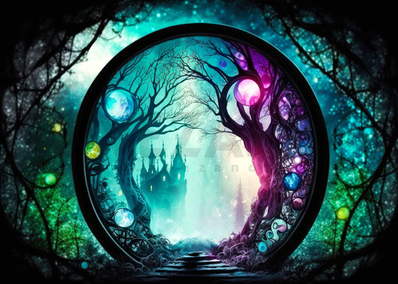 Avezano Halloween Rream Gate Backdrop for Photography-AVEZANO