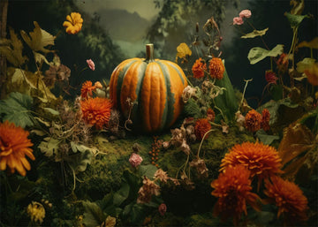 Avezano Autumn Pumpkin Photography Backdrop-AVEZANO