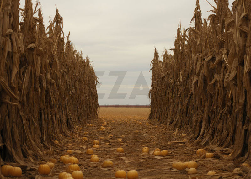 Avezano Halloween Squash and Platycodon Photography Backdrop-AVEZANO