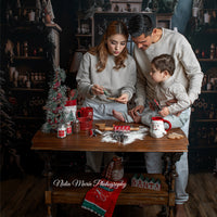 Avezano Christmas Kitchen Decor Photography Backdrop