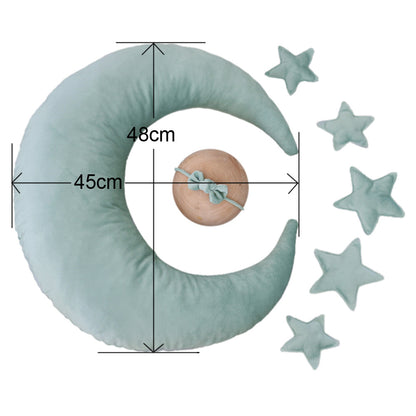 Avezano Newborn Photo-Assisted Styling Crescent Pillow Star Set