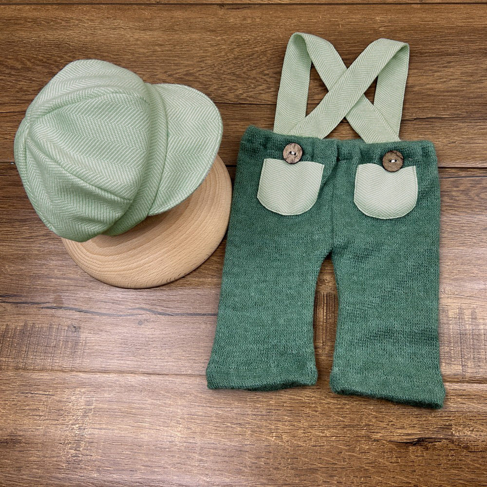 Avezano Newborn Green Baby Carrier Pants Set Photography Props