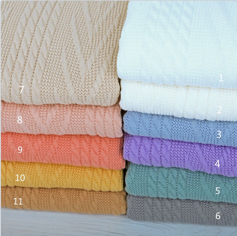 Avezano Knitted Cable Newborn Photography Blanket Photo Prop
