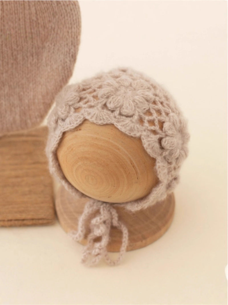 Avezano Mohair Crochet Romper Set Photography Prop