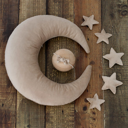 Avezano Newborn Photo-Assisted Styling Crescent Pillow Star Set