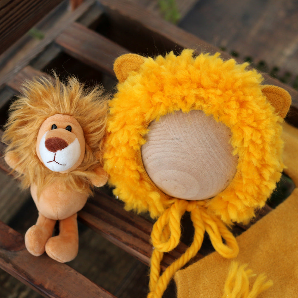 Avezano Three Piece Set of lion Dolls for Newborn Photography Props