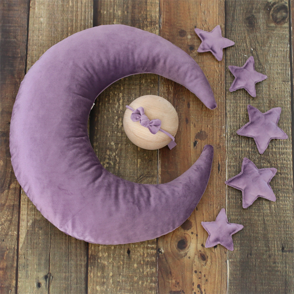 Avezano Newborn Photo-Assisted Styling Crescent Pillow Star Set