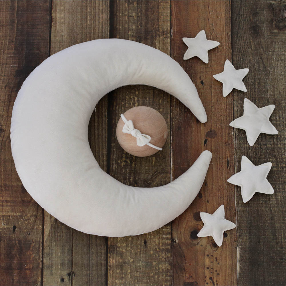 Avezano Newborn Photo-Assisted Styling Crescent Pillow Star Set