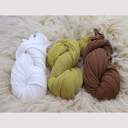 Avezano Color-Blocked Soft Headscarf for Newborn Photos