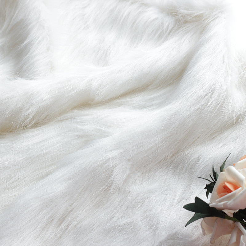 Avezano White Plush Blanket Styling Prop