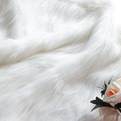 Avezano White Plush Blanket Styling Prop