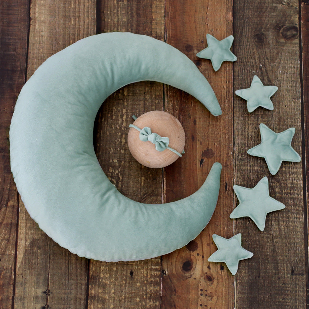 Avezano Newborn Photo-Assisted Styling Crescent Pillow Star Set
