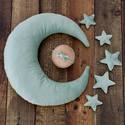 Avezano Newborn Photo-Assisted Styling Crescent Pillow Star Set