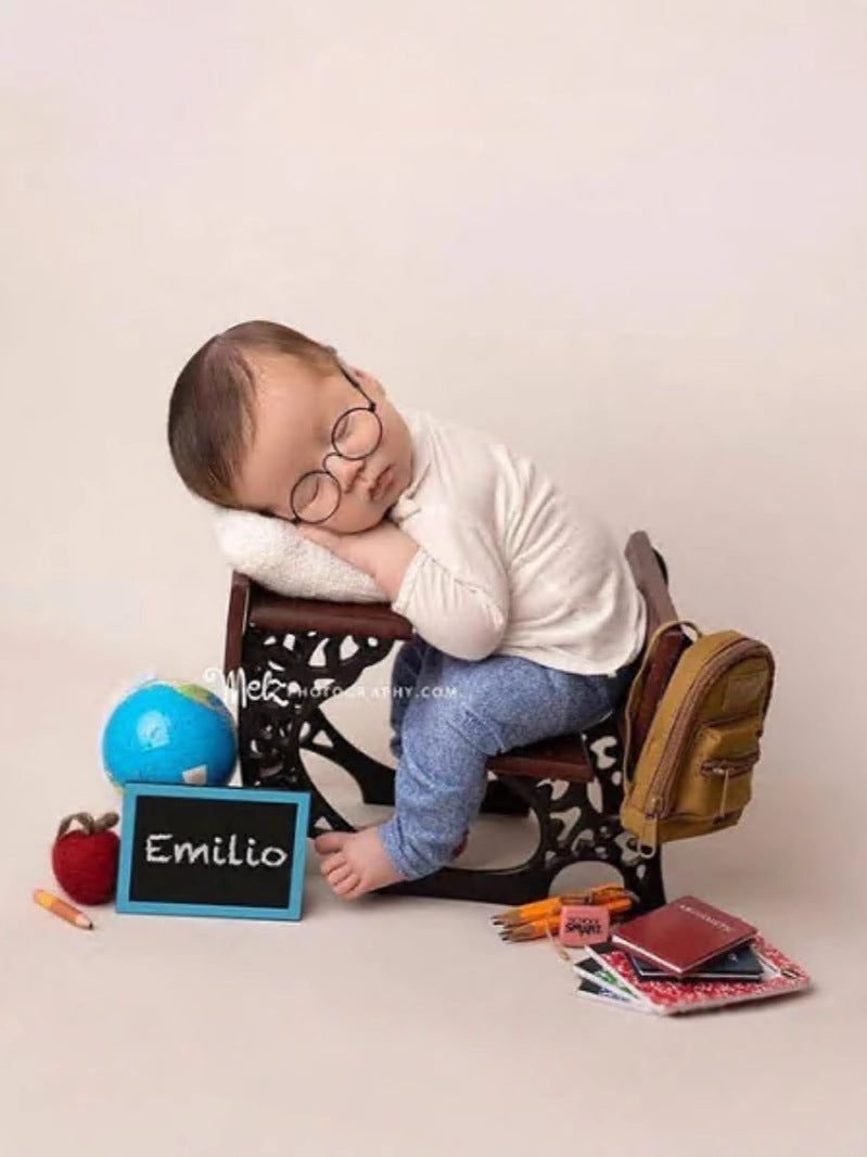 Avezano Baby Newborn Photo Props Mini Schoolbag Photography