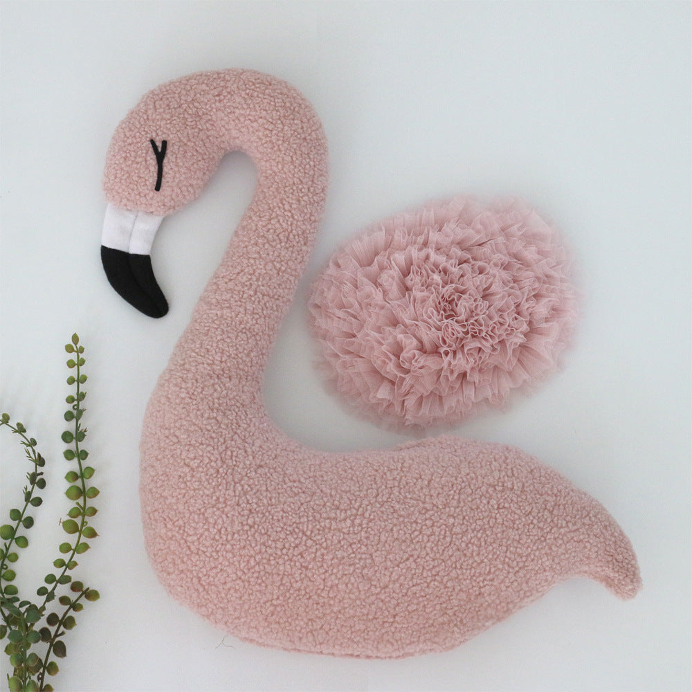 Avezano Flamingo Photography Prop Auxiliary Shaping Pillow