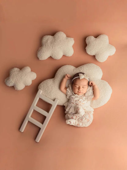Avezano Newborn Baby Cloud Ladder Prop and a Shaping Pillow for Taking Photos