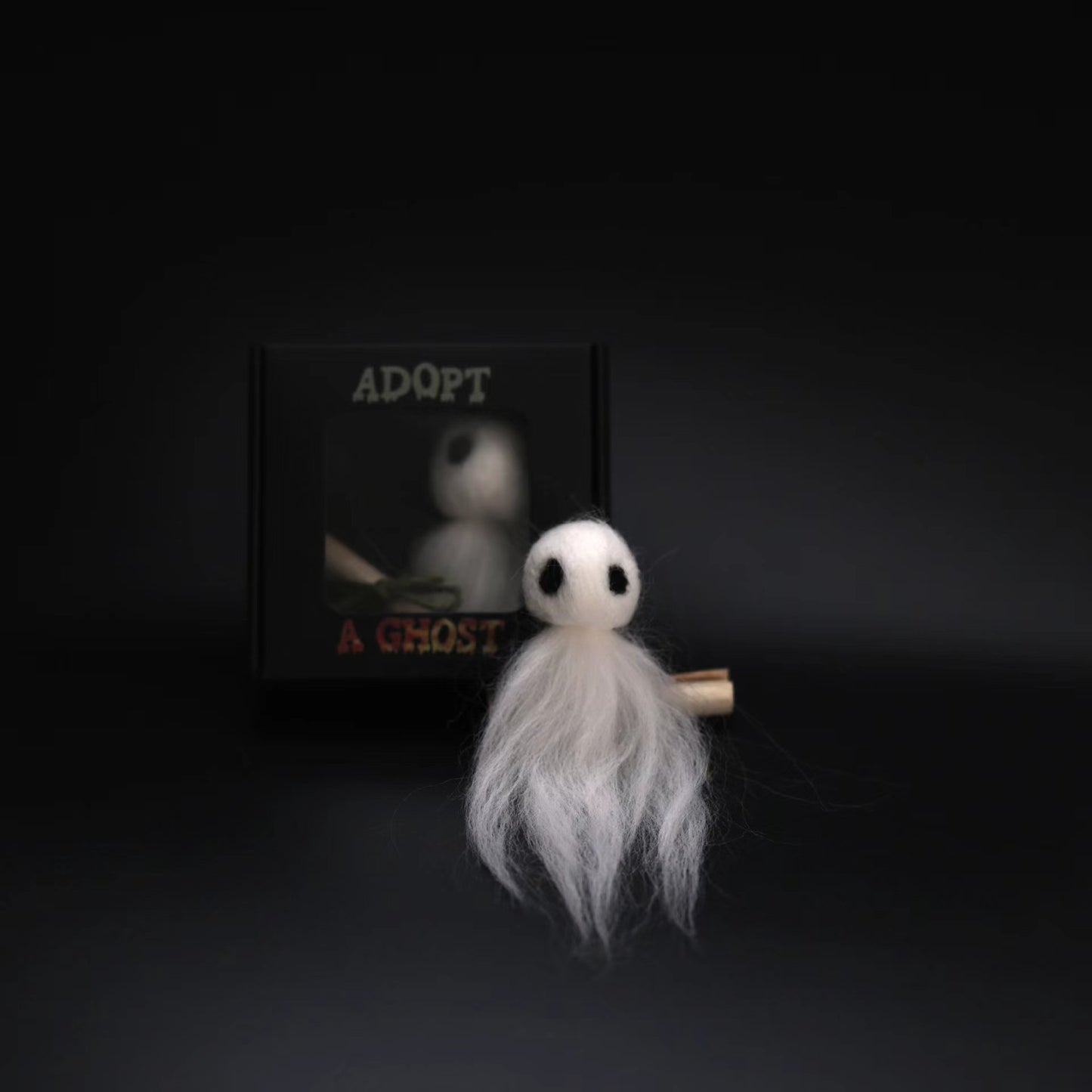 Avezano Cute Handmade Wool Felt Ghost Adoptable Gift for Halloween