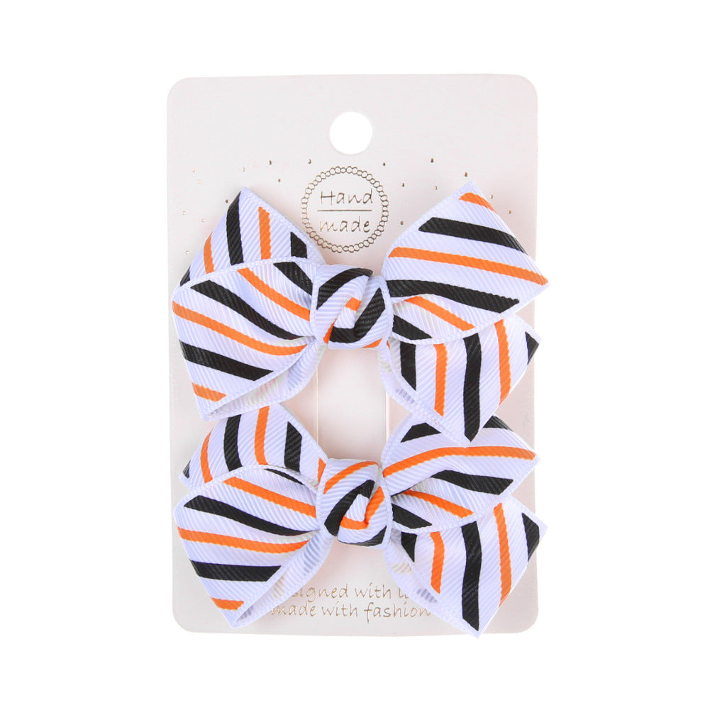 Avezano Halloween Baby Bow Hair Clips 2Pcs Photo Props