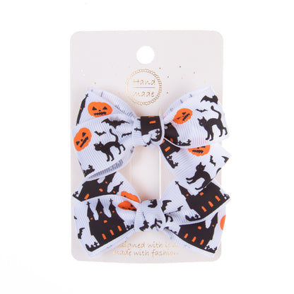 Avezano Halloween Baby Bow Hair Clips 2Pcs Photo Props