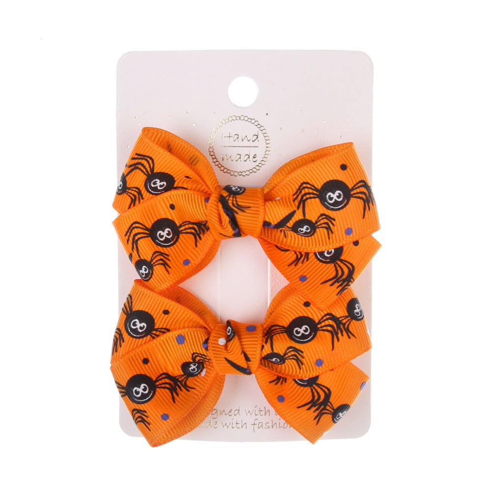 Avezano Halloween Baby Bow Hair Clips 2Pcs Photo Props