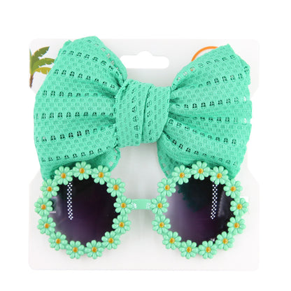 Avezano Baby Daisy Sunglasses and Sunflower Headband Photo Props