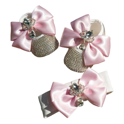 Avezano Newborn Princess Crystal Crown Shoes Photo Props