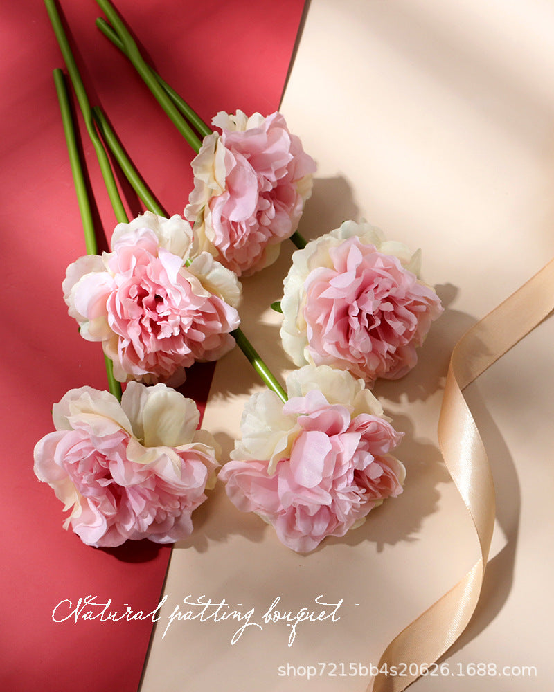 Avezano Artificial Double Peony Flower Photography Prop