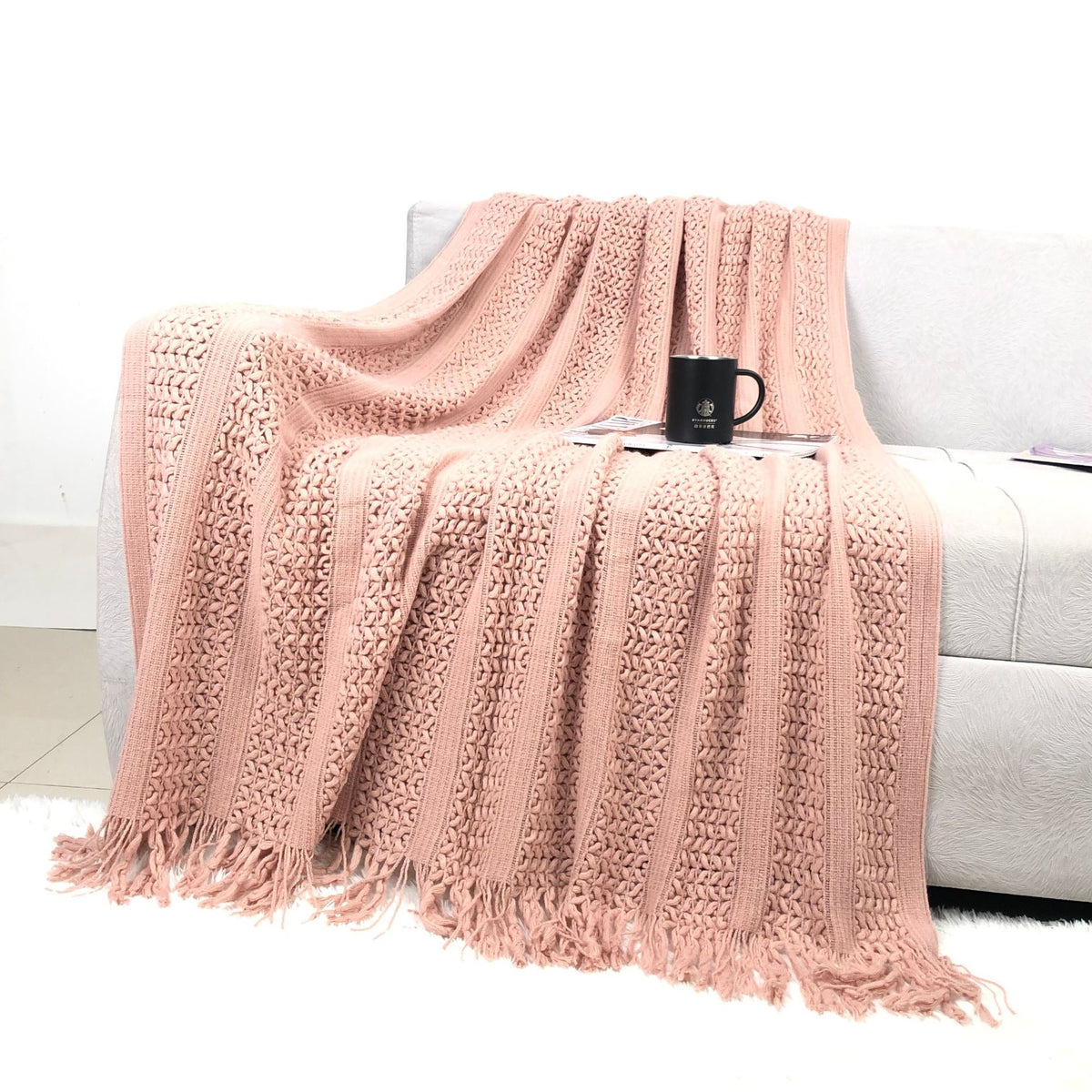 Avezano Luxury European Solid Color Photography Blanket Prop