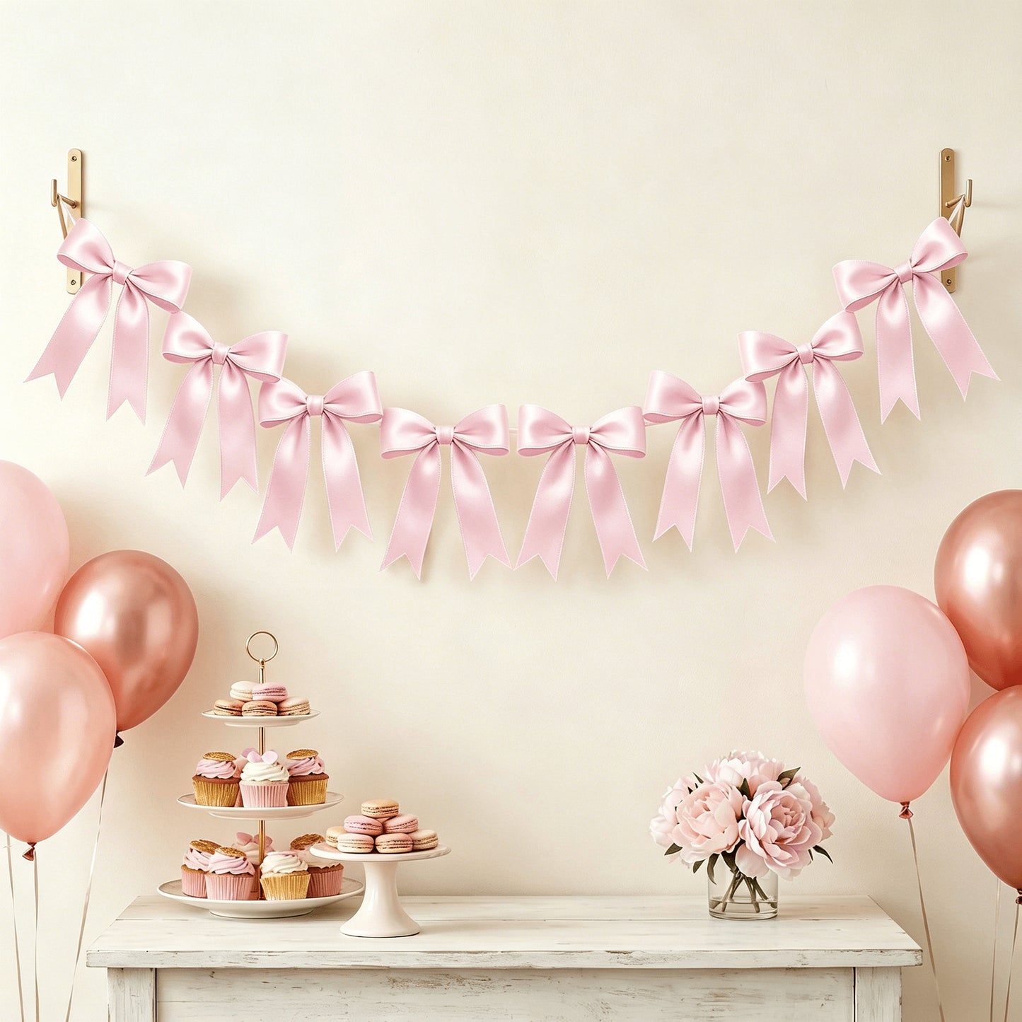 Avezano Solid Color Satin Bows Baby Shoot Decor Props