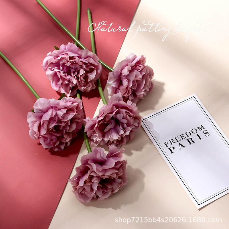 Avezano Artificial Double Peony Flower Photography Prop