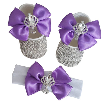 Avezano Newborn Princess Crystal Crown Shoes Photo Props