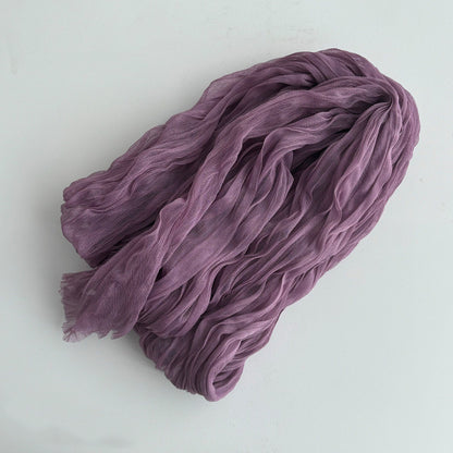 Avezano Water Ripple Double-Sided Pleated Scarf Photography Prop