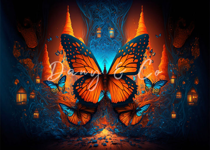 Avezano Art Butterfly Photography Backdrop Designed By Danyelle Pinnington-AVEZANO