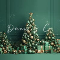 Avezano Christmas Tree and Presents Photography Backdrop Designed By Danyelle Pinnington-AVEZANO