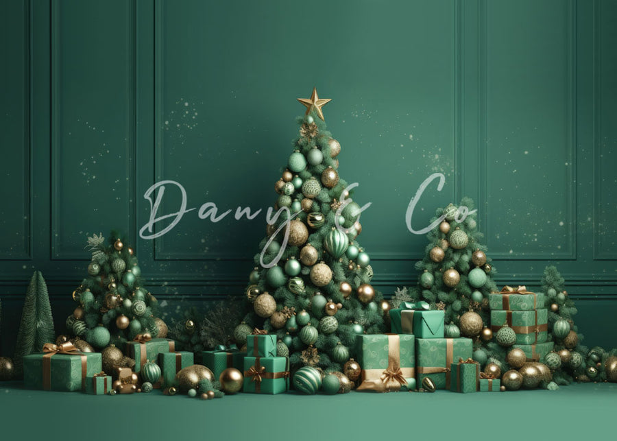 Avezano Christmas Tree and Presents Photography Backdrop Designed By Danyelle Pinnington-AVEZANO