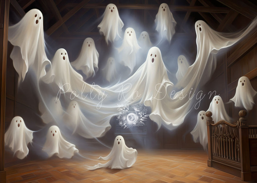 Avezano Cottage Ghost Photography Backdrop Designed By Polly Ro Design-AVEZANO