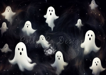 Avezano Halloween Ghost Smoke Photography Backdrop Designed By Polly Ro Design-AVEZANO